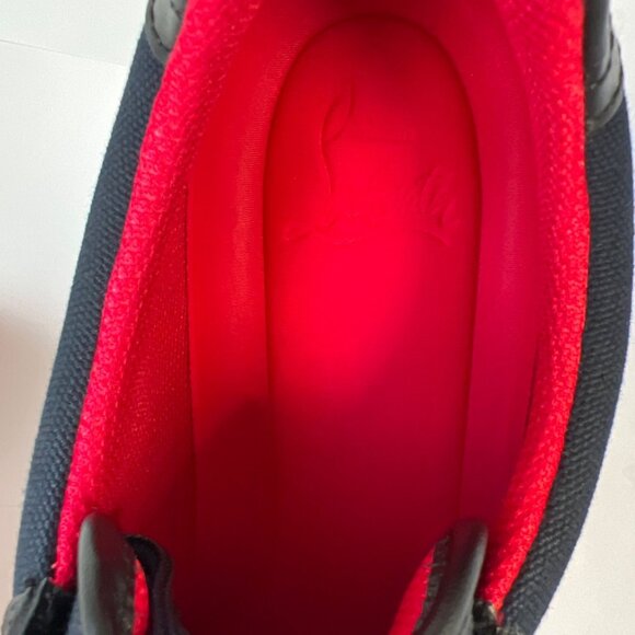 Christian Louboutin Nastroshark Low Top Men Sneakers Navy Blue Size 45 US12 - Picture 7 of 16